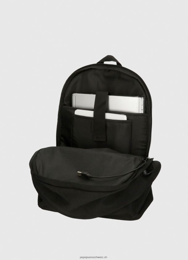 Aris Performance-Rucksack mit Doppelreißverschluss Frauen Pepe Jeans Schwarz 84XH6T752
