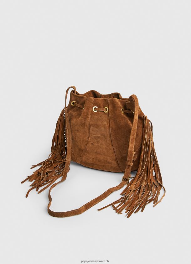 Beuteltasche aus Wildleder Frauen Pepe Jeans Kamel 84XH6T724