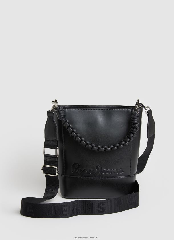 Beuteltasche mit zwei Henkeln Frauen Pepe Jeans Schwarz 84XH6T732