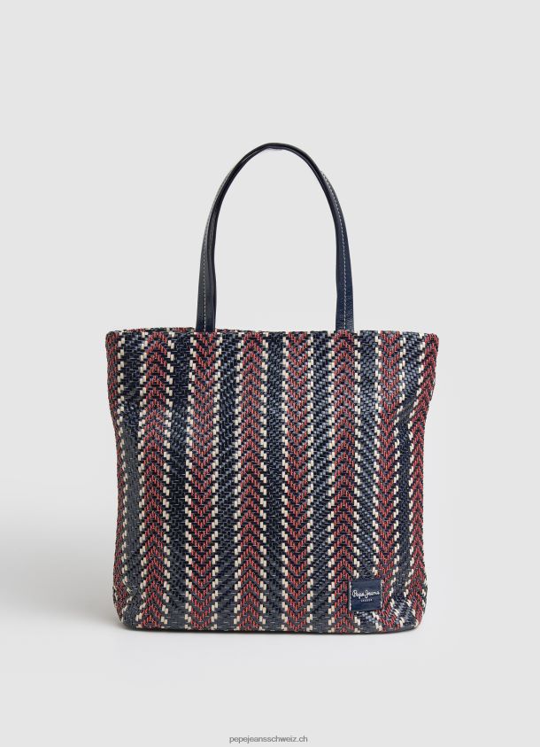Eimertasche aus Makramee und Stroh Frauen Pepe Jeans Mousse 84XH6T740