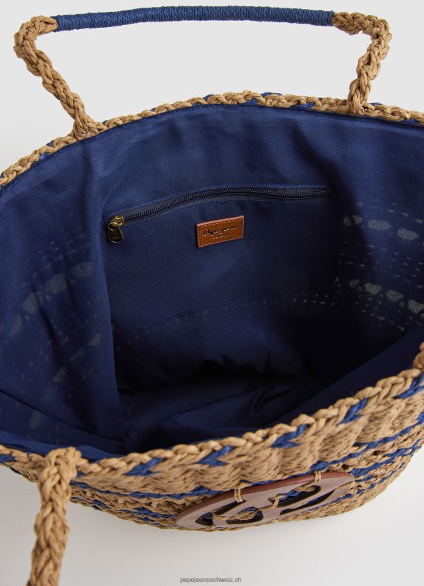 Korbtasche aus geflochtenem Stroh Frauen Pepe Jeans dulwich 84XH6T743