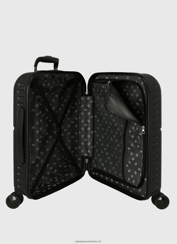 Trolley abs 55cm. Markieren Sie einen harten Koffer Frauen Pepe Jeans Schwarz 84XH6T758