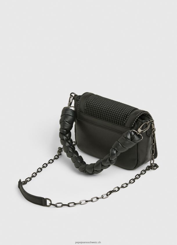Umhängetasche mit gepolsterten Details Frauen Pepe Jeans Schwarz 84XH6T708