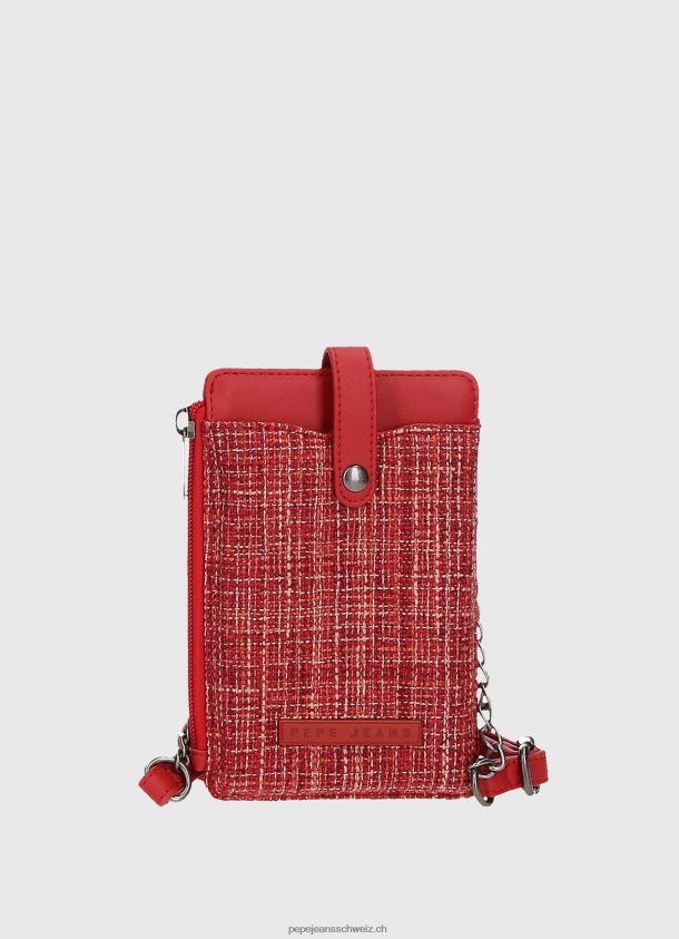 karierte Handytasche Frauen Pepe Jeans studiorot 84XH6T728