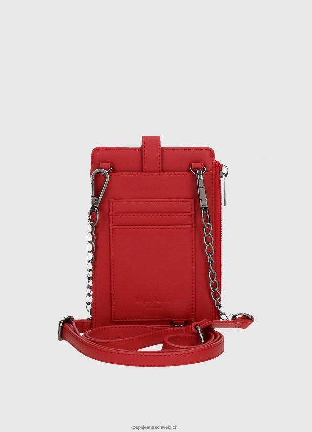 karierte Handytasche Frauen Pepe Jeans studiorot 84XH6T728