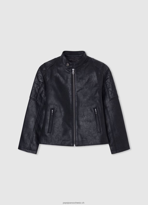 Bikerjacke mit gepolsterten Schultern Junge Pepe Jeans Schwarz 84XH6T1571