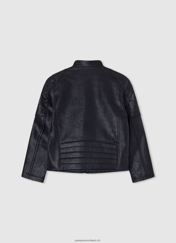 Bikerjacke mit gepolsterten Schultern Junge Pepe Jeans Schwarz 84XH6T1571