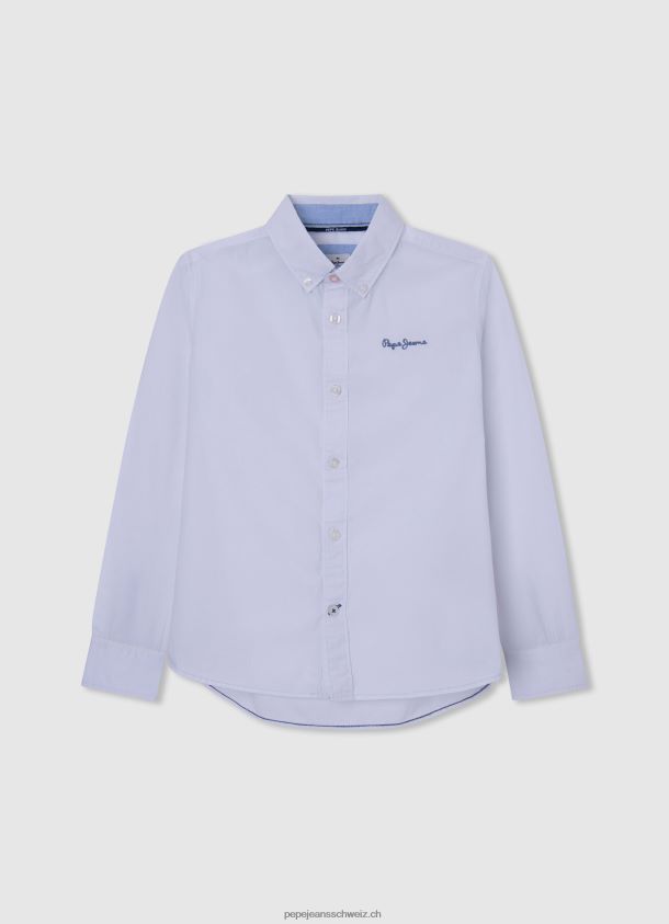 Maldon Popeline-Hemd in normaler Passform Junge Pepe Jeans Weiss 84XH6T1662