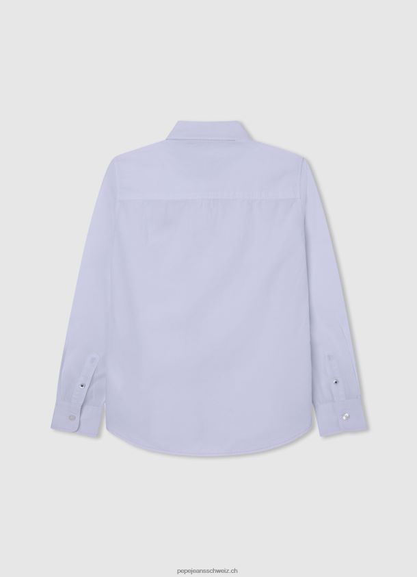 Maldon Popeline-Hemd in normaler Passform Junge Pepe Jeans Weiss 84XH6T1662