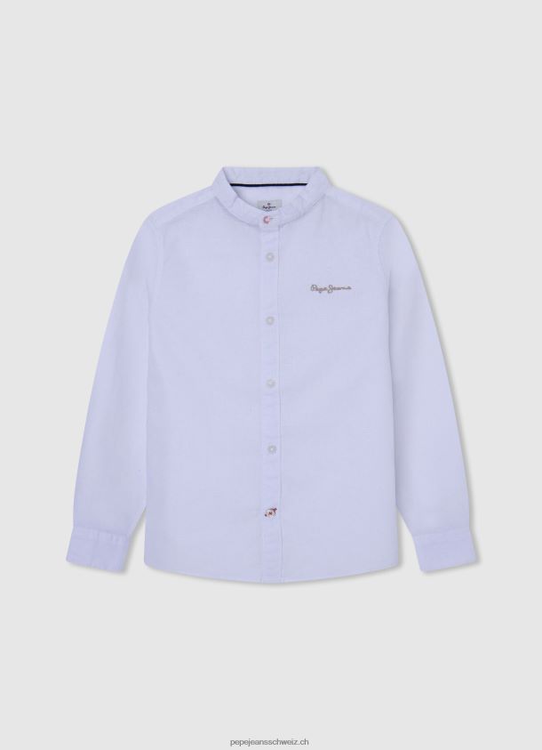 Mapleton-Hemd mit Mao-Kragen Junge Pepe Jeans nicht-gerade weiss 84XH6T1671