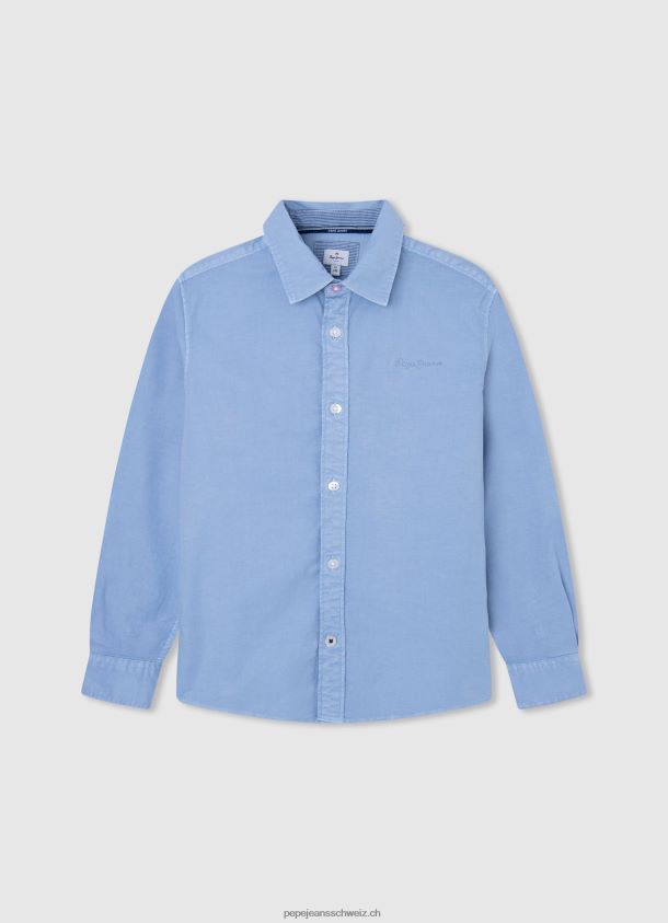 Marske Oxford-Hemd in normaler Passform Junge Pepe Jeans blau bleichen 84XH6T1656