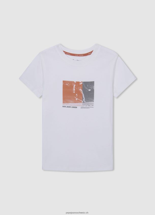 gesticktes Pikee-Poloshirt mit Logo Junge Pepe Jeans Kürbis orange 84XH6T1657