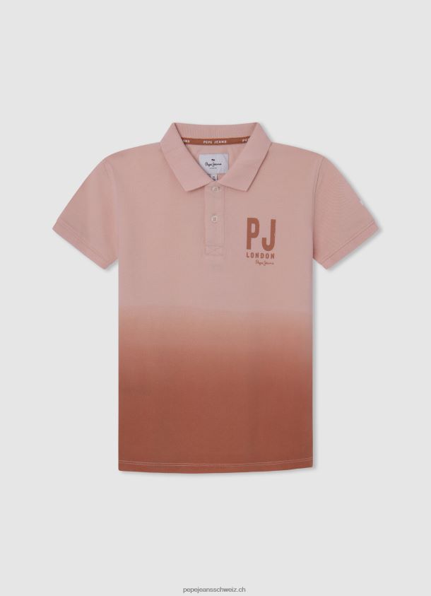 verblasstes Pikee-Poloshirt Junge Pepe Jeans Kürbis orange 84XH6T1668