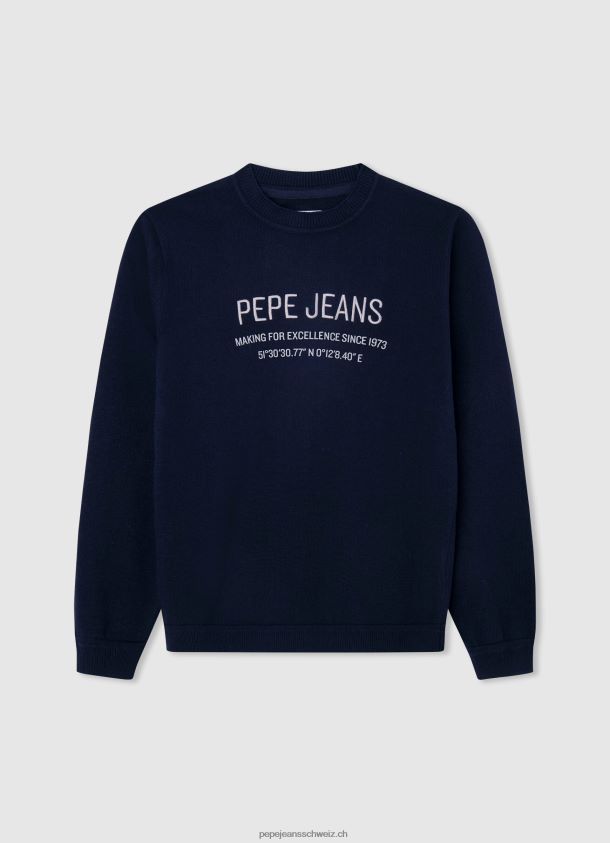 Baumwoll-Jersey mit besticktem Logo Junge Pepe Jeans dulwich 84XH6T1590