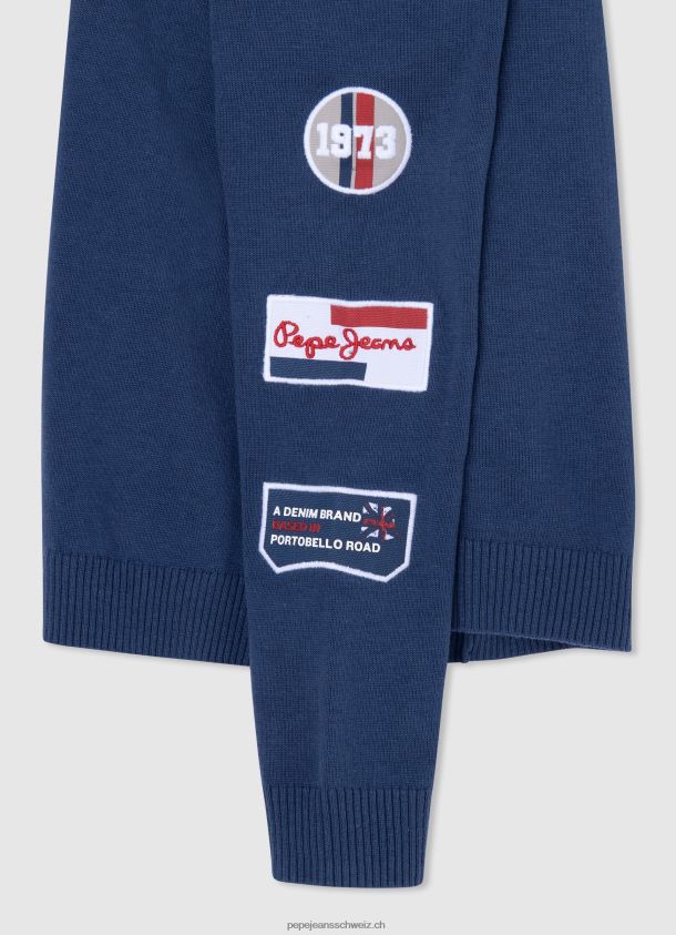 Baumwolljersey mit gepatchten Details Junge Pepe Jeans Jarman 84XH6T1597