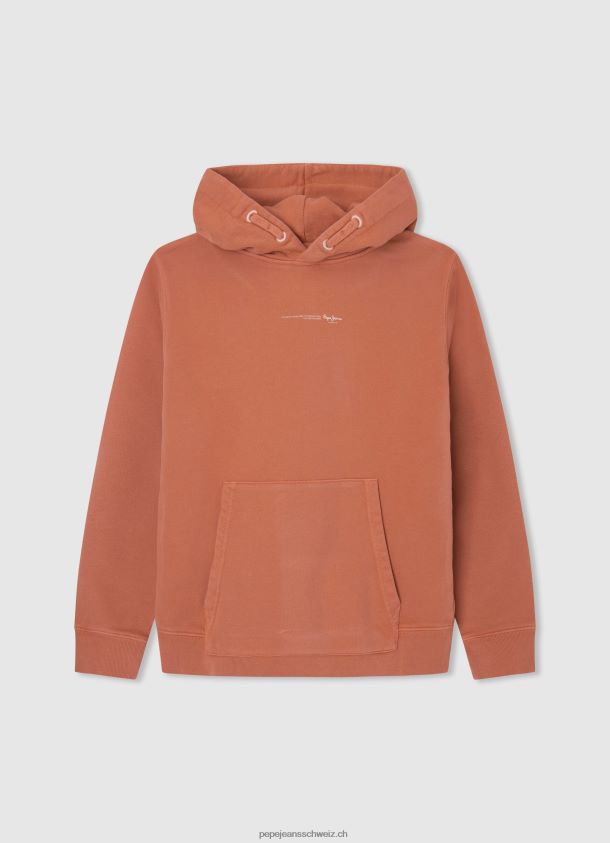 Pullover mit Kapuze aus Baumwolle Junge Pepe Jeans Kürbis orange 84XH6T1598