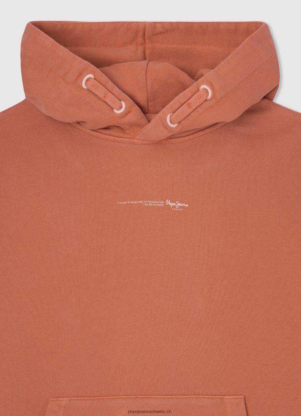 Pullover mit Kapuze aus Baumwolle Junge Pepe Jeans Kürbis orange 84XH6T1598