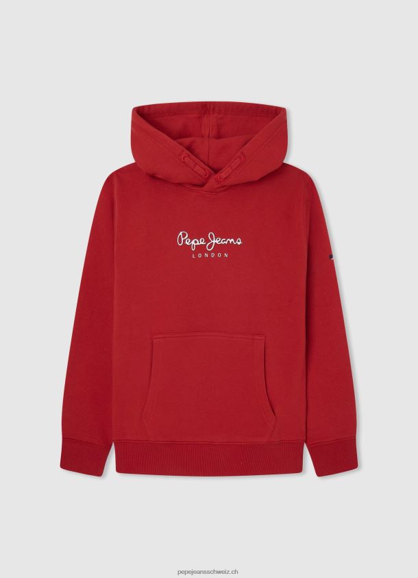 Pullover mit Kapuze aus Baumwolle Junge Pepe Jeans studiorot 84XH6T1581