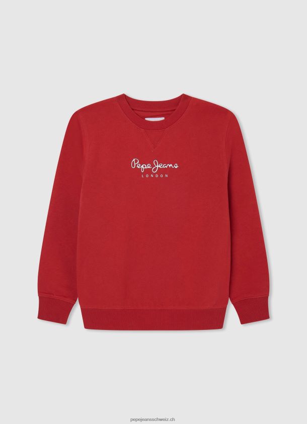Pullover mit Logo-Print Junge Pepe Jeans studiorot 84XH6T1595