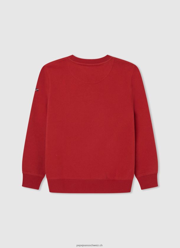 Pullover mit Logo-Print Junge Pepe Jeans studiorot 84XH6T1595