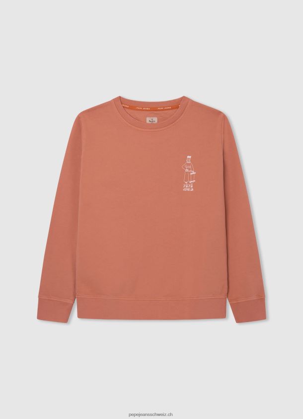 Skater-Pullover aus Baumwolle Junge Pepe Jeans Kürbis orange 84XH6T1584