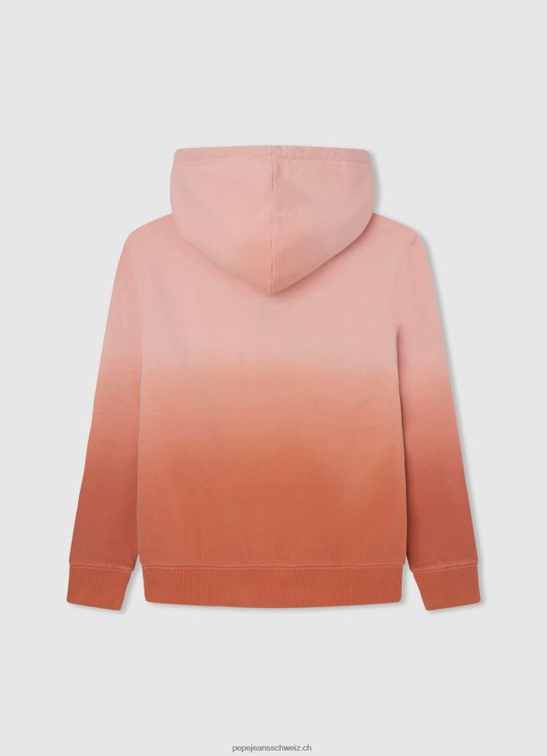 ausgebleichter Kapuzenpullover Junge Pepe Jeans Kürbis orange 84XH6T1583