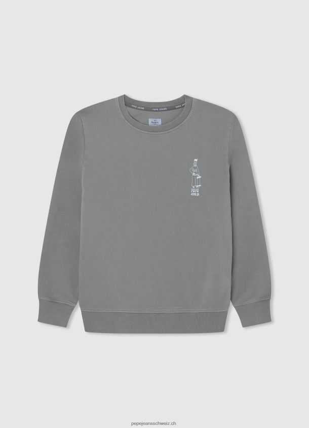 Baumwoll-T-Shirt mit vertikalem Logo Junge Pepe Jeans studiorot 84XH6T1608