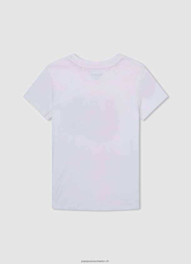 T-Shirt mit Fotodruck Junge Pepe Jeans nicht-gerade weiss 84XH6T1655