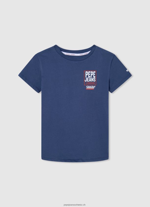 T-Shirt mit Logo-Print Junge Pepe Jeans Jarman 84XH6T1641
