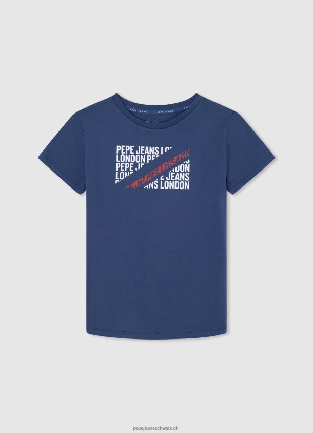 T-Shirt mit Logo-Print Junge Pepe Jeans Jarman 84XH6T1648