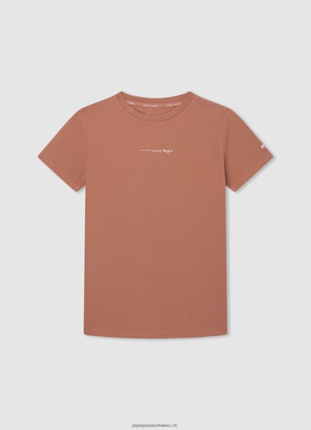 T-Shirt mit Logo-Print Junge Pepe Jeans Kürbis orange 84XH6T1617