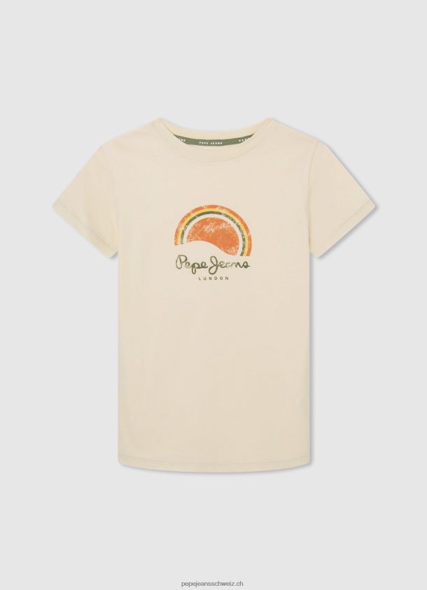 T-Shirt mit Logo-Print Junge Pepe Jeans Kürbis orange 84XH6T1617