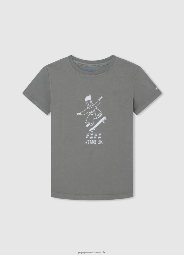 T-Shirt mit Logo-Print Junge Pepe Jeans Kürbis orange 84XH6T1617
