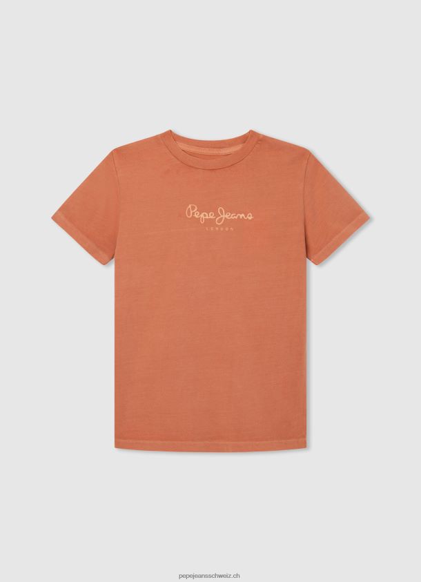 T-Shirt mit Logo-Print Junge Pepe Jeans Kürbis orange 84XH6T1651