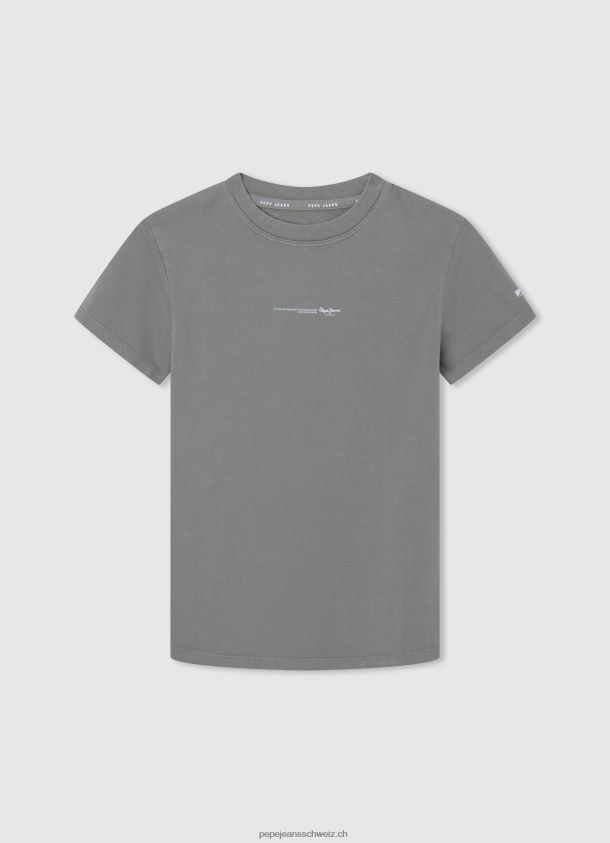 T-Shirt mit Logo-Print Junge Pepe Jeans nicht-gerade weiss 84XH6T1643