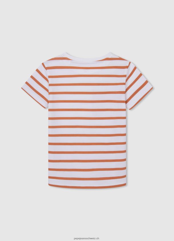 T-Shirt mit Logo auf der Vorderseite Junge Pepe Jeans Kürbis orange 84XH6T1638