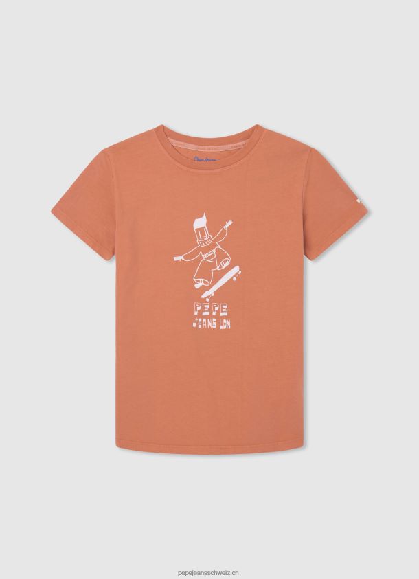 T-Shirt mit grafischem Aufdruck Junge Pepe Jeans Kürbis orange 84XH6T1613