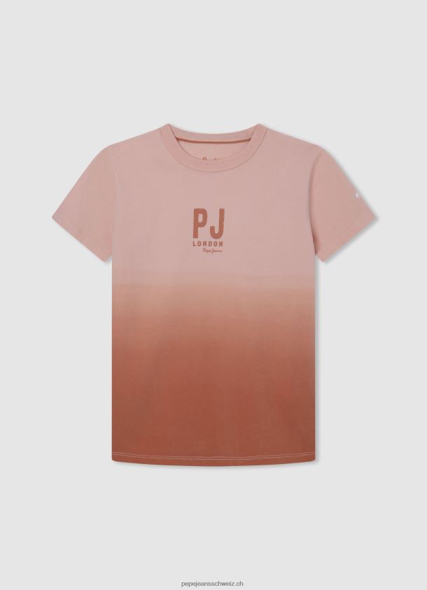T-Shirt mit verwaschenem Effekt Junge Pepe Jeans Kürbis orange 84XH6T1621