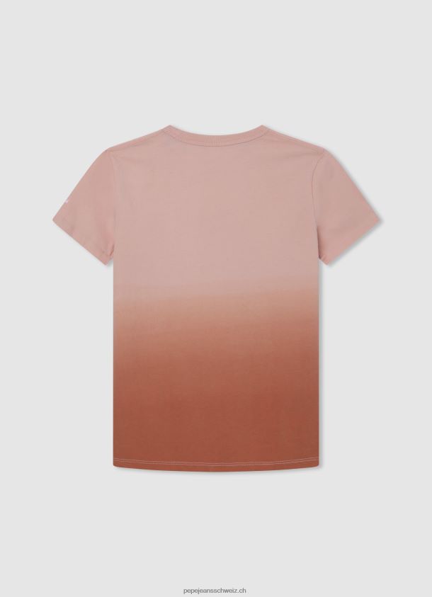 T-Shirt mit verwaschenem Effekt Junge Pepe Jeans Kürbis orange 84XH6T1621