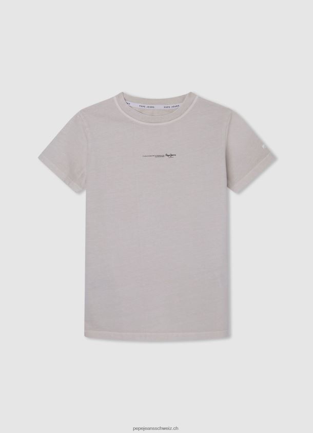 grundlegendes T-Shirt des Logos Junge Pepe Jeans grau meliert 84XH6T1629
