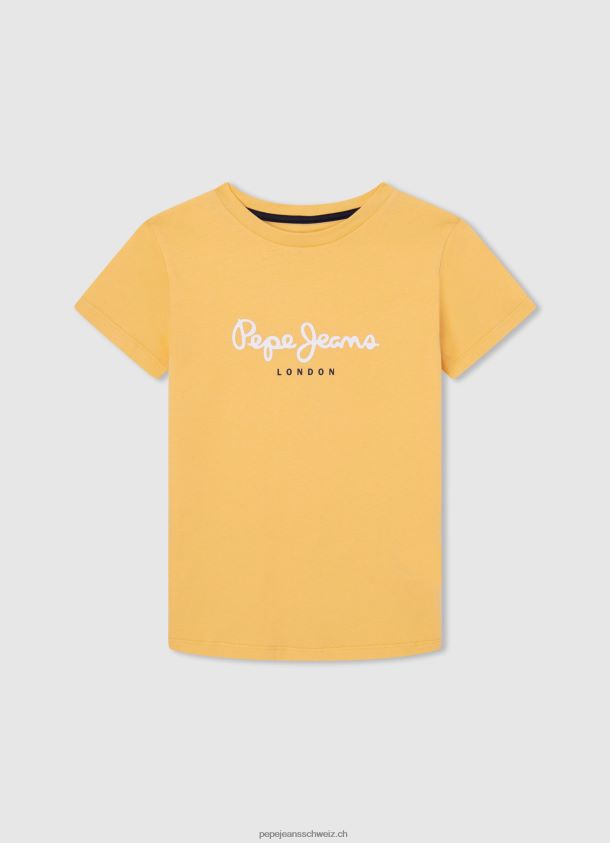 grundlegendes T-Shirt des Logos Junge Pepe Jeans scheinen 84XH6T1636
