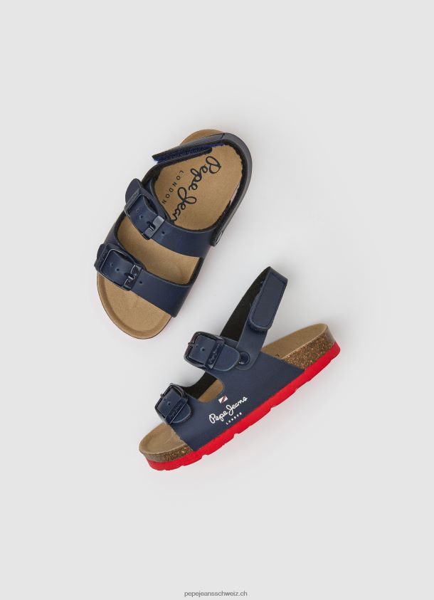 Double Kansas anatomische Sandalen Junge Pepe Jeans Marine 84XH6T1549