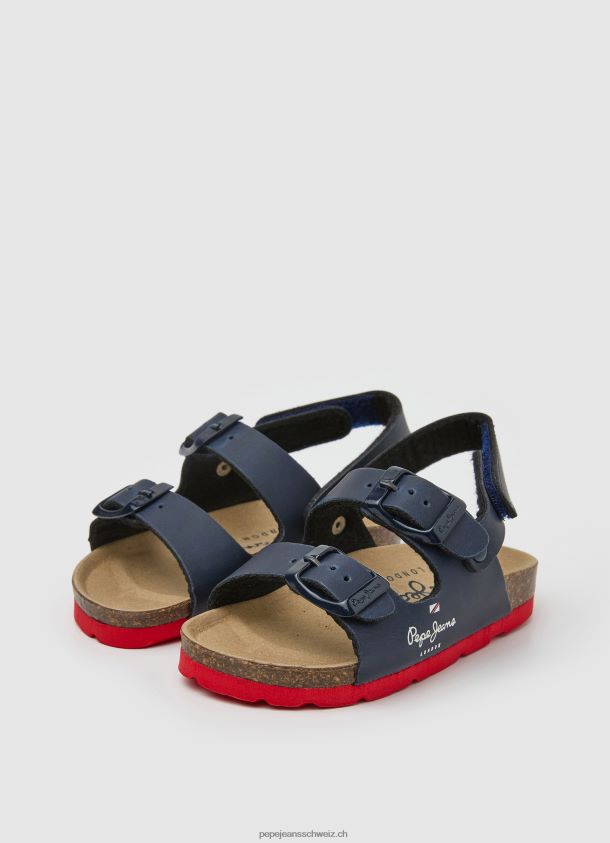 Double Kansas anatomische Sandalen Junge Pepe Jeans Marine 84XH6T1549