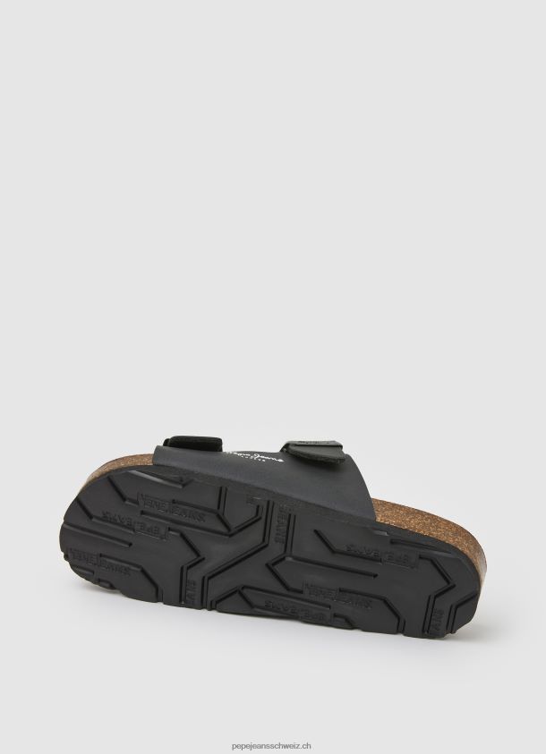 Double Kansas anatomische Sandalen Junge Pepe Jeans Schwarz 84XH6T1548