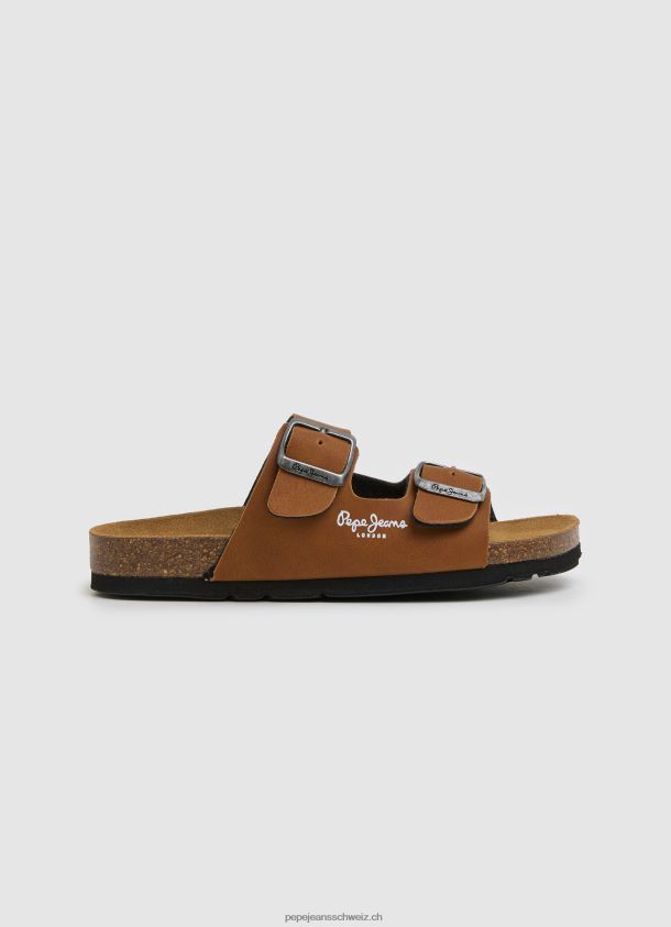 Double Kansas anatomische Sandalen Junge Pepe Jeans bräunen 84XH6T1547