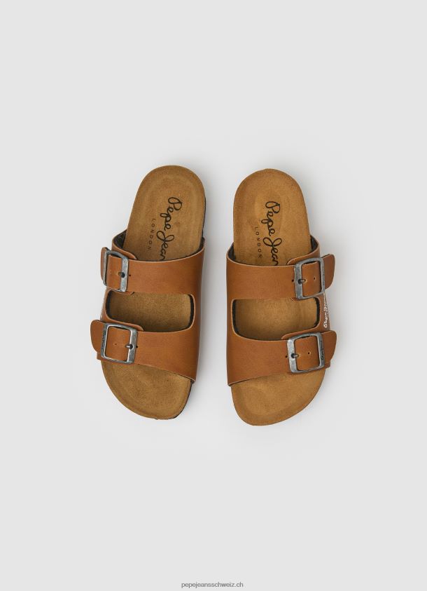 Double Kansas anatomische Sandalen Junge Pepe Jeans bräunen 84XH6T1547