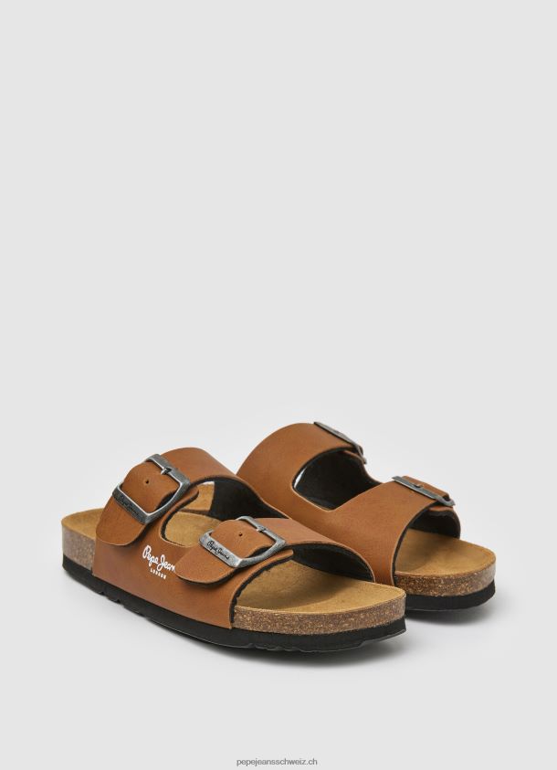 Double Kansas anatomische Sandalen Junge Pepe Jeans bräunen 84XH6T1547