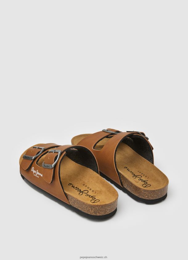 Double Kansas anatomische Sandalen Junge Pepe Jeans bräunen 84XH6T1547