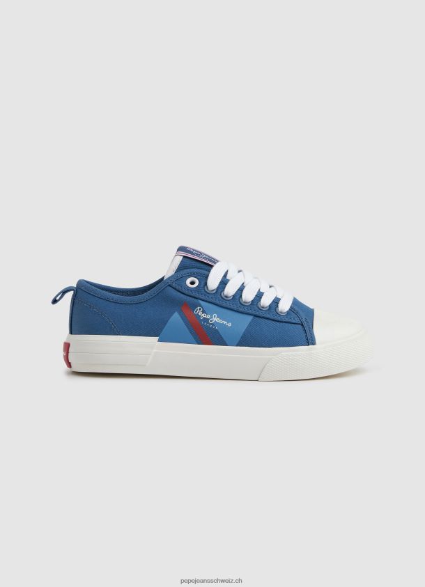 Allen Flag vulkanisierte Turnschuhe Junge Pepe Jeans Indigo 84XH6T1561