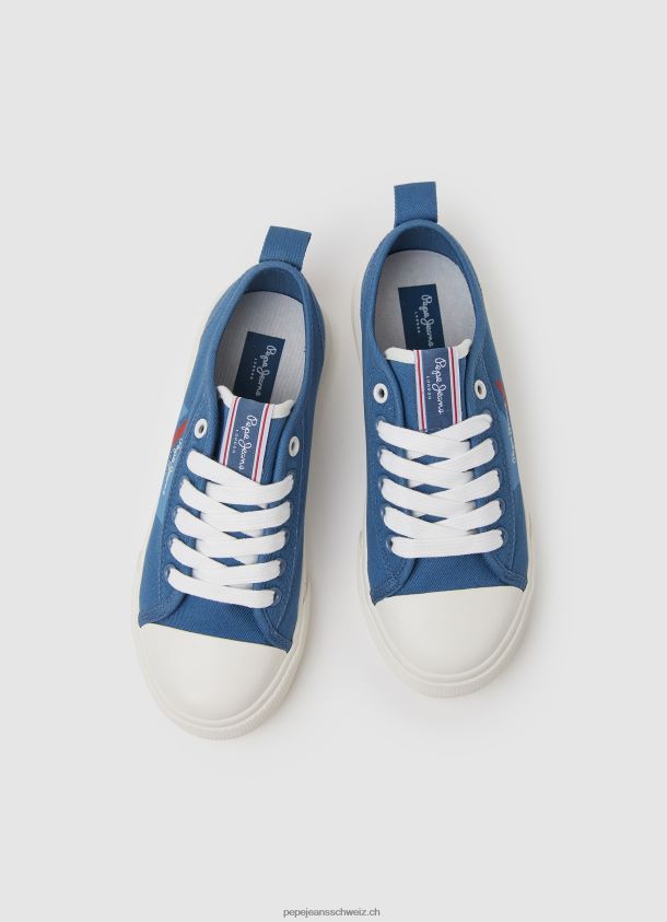 Allen Flag vulkanisierte Turnschuhe Junge Pepe Jeans Indigo 84XH6T1561